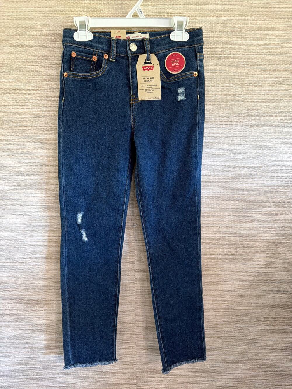 Levi's High Rise Straight Girls size 7 Reg NWT